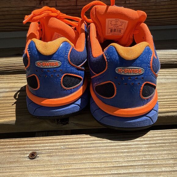 K-Swiss Pickleball Shoes Mens 7.5 Blue Orange Express Lightweight Sneaker Lace